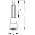 Gedore Screwdriver Bit Sock 1/2", Long Torx T55 ITX 19 L T55-100